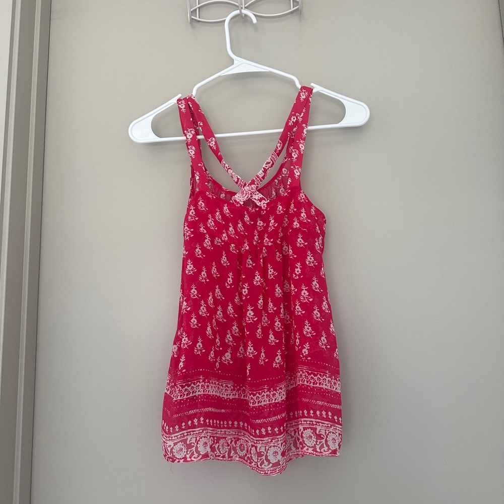 Express pink and white patterned top - Picture 2 of 3